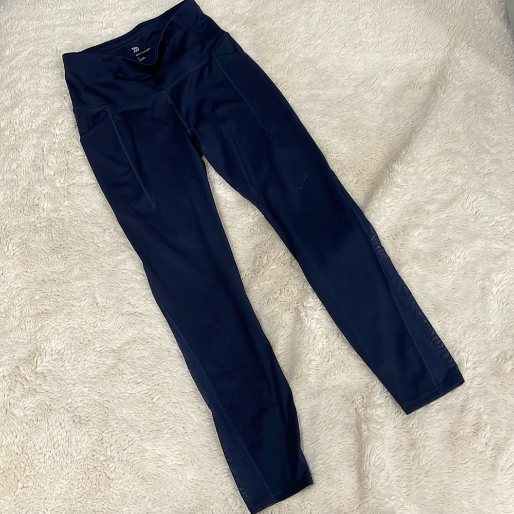 Blue workout leggings small